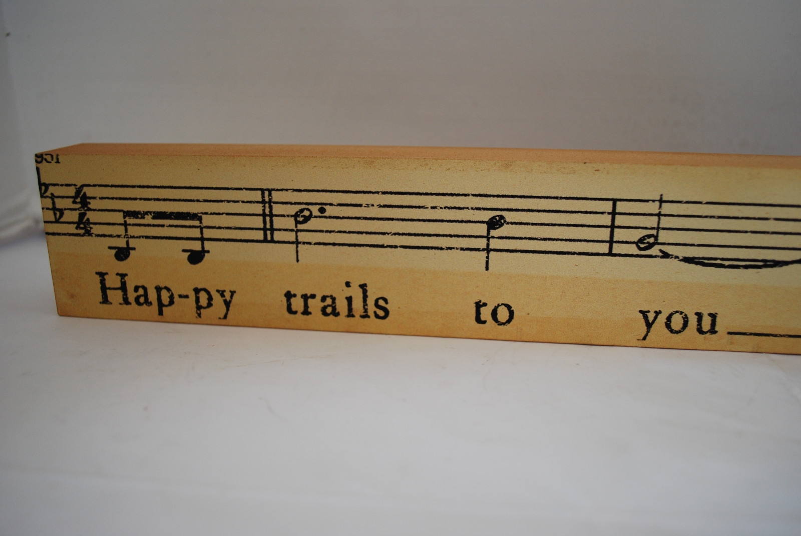 Roy Rogers Happy Trails Song Musical Notes Wooden Wall Hanging Danielson Designs