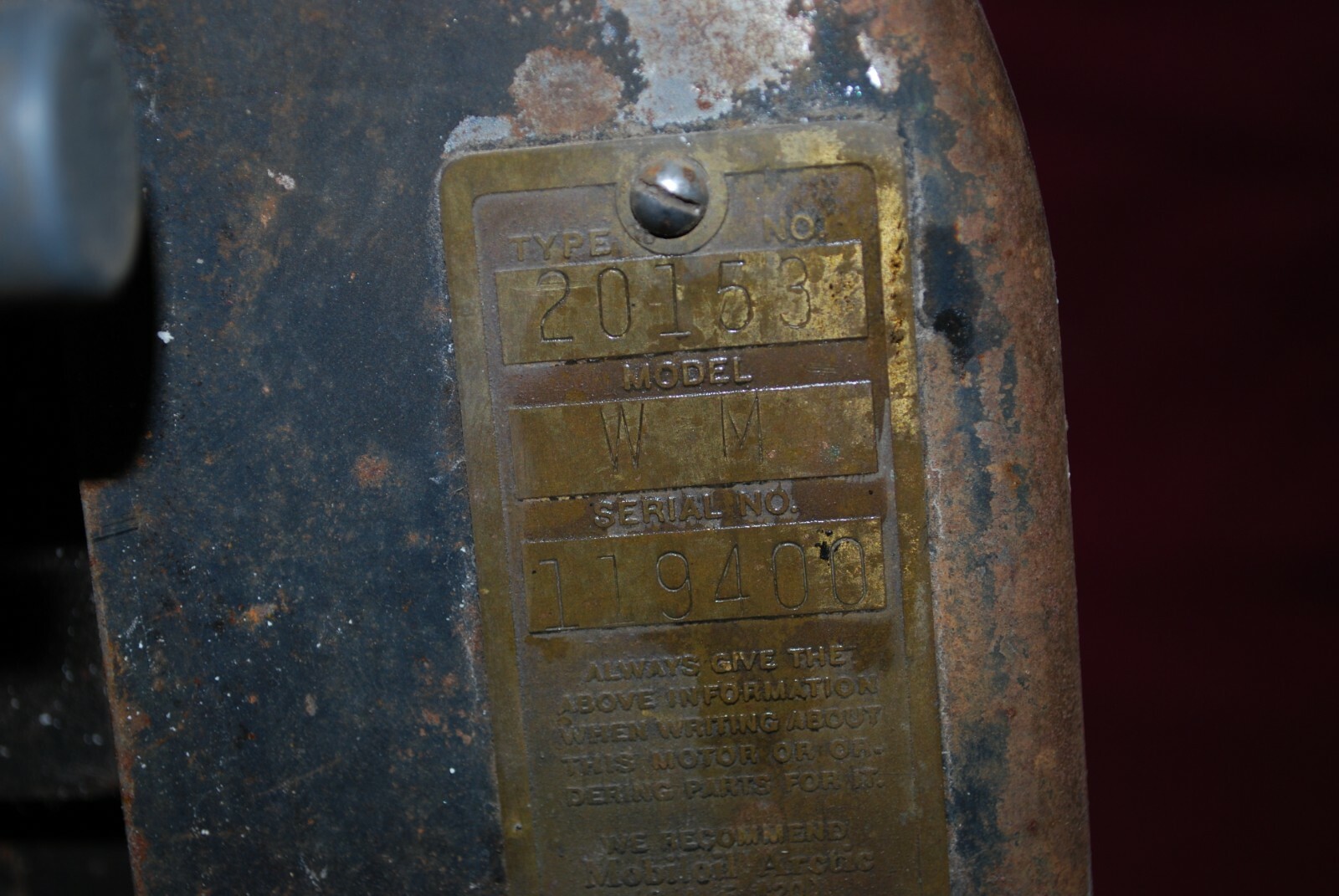 Briggs & Stratton Early WM Gas Engine Motor 1