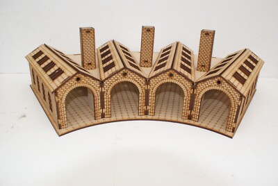 Roundhouse - 4 shed 240mm version 3mm Medite for HELJAN 35mm Turntable