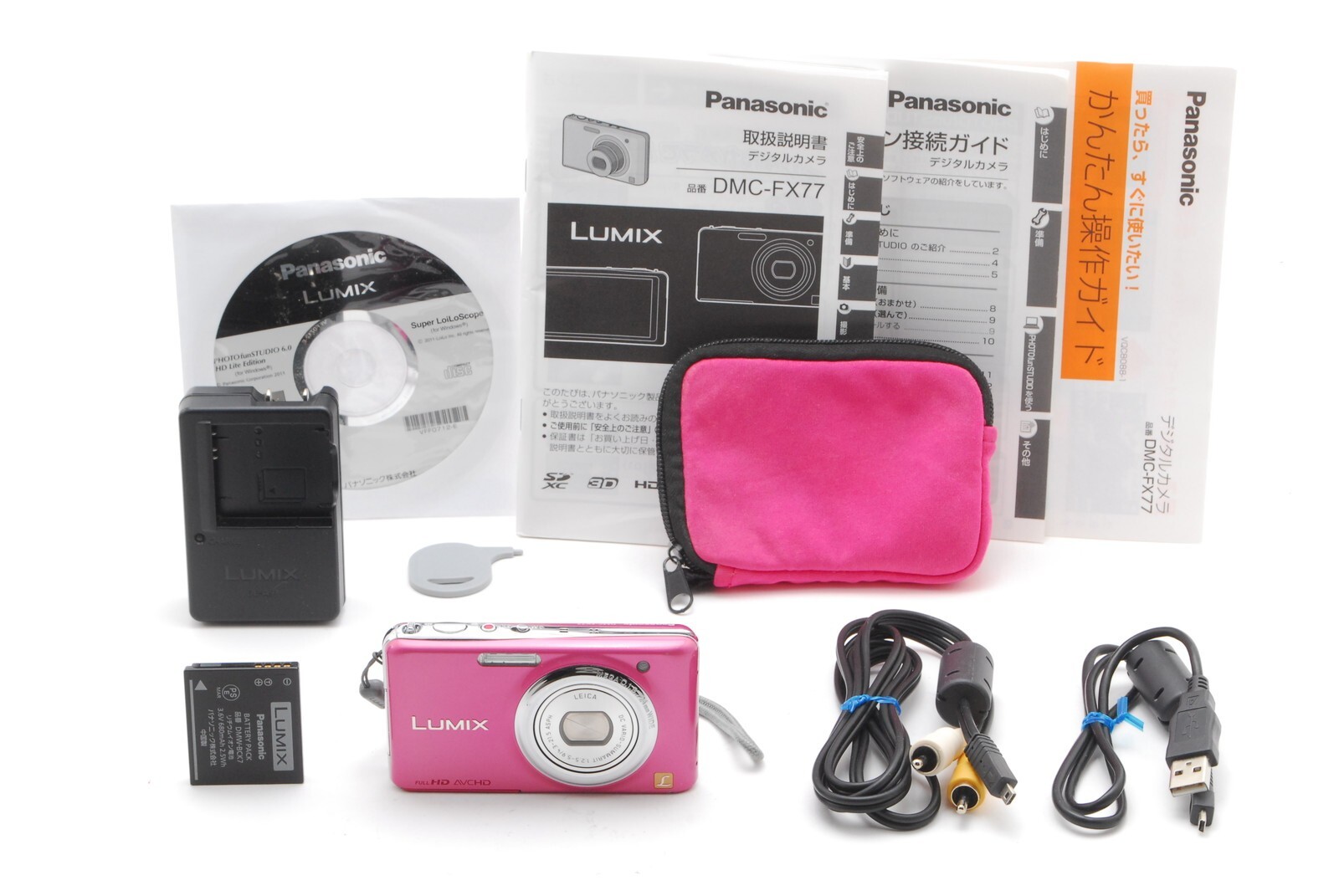 Panasonic DMC-FX77 ピンク Near MINT ] Panasonic Lumix Dmc-Fx77 Pink 24mm Wide Digital