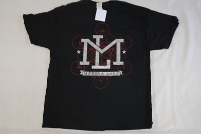 MADINA LAKE DISTRESSED SILVER LOGO T SHIRT NEW OFFICIAL BAND GROUP RARE