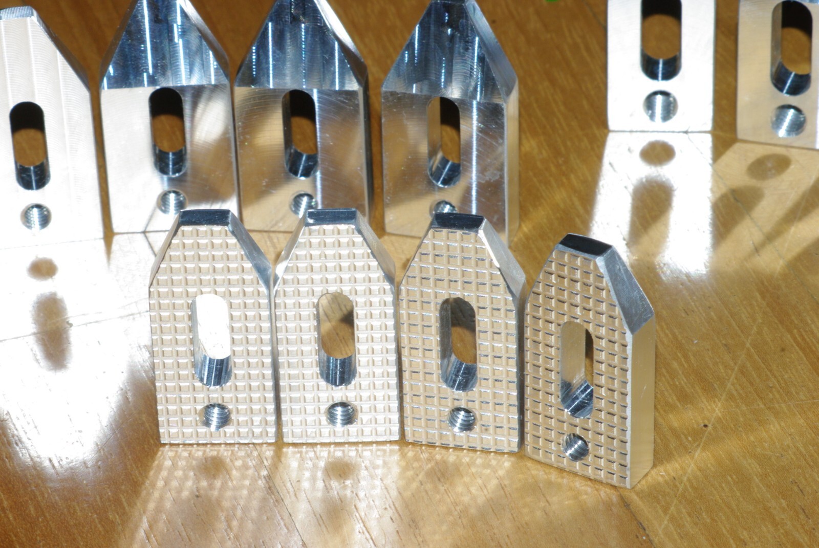 SET OF 2 ALUMINUM MACHINE SHOP VISE STOPS FOR CNC OR MANUAL WORK OR HOBBY