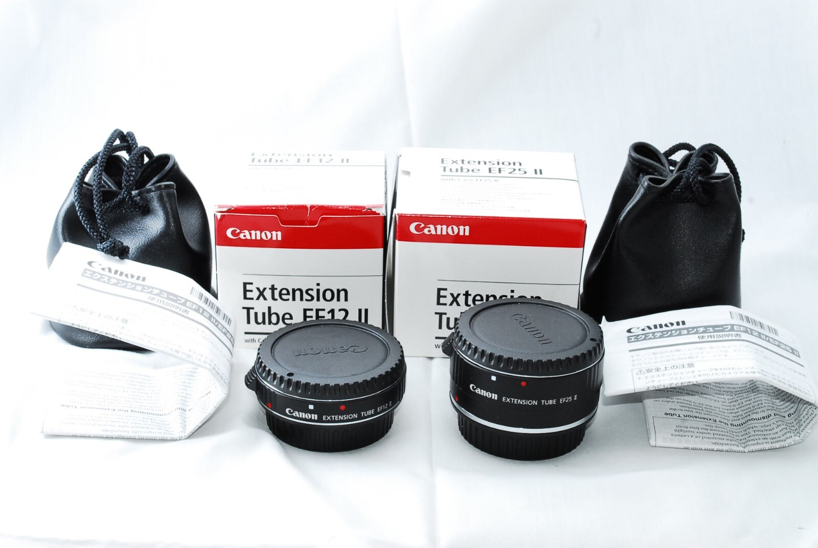 Mint] Canon Extension Tube EF12 II & EF25 II w/Box & Case