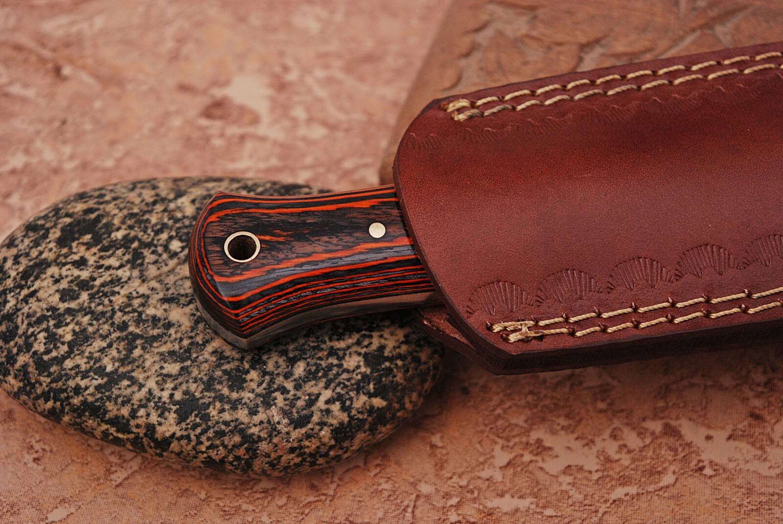 8"CUSTOM HAND MADE PURE LEATHER SHEATH FOR DAGGER BLADE KNIFE AH-.1295 