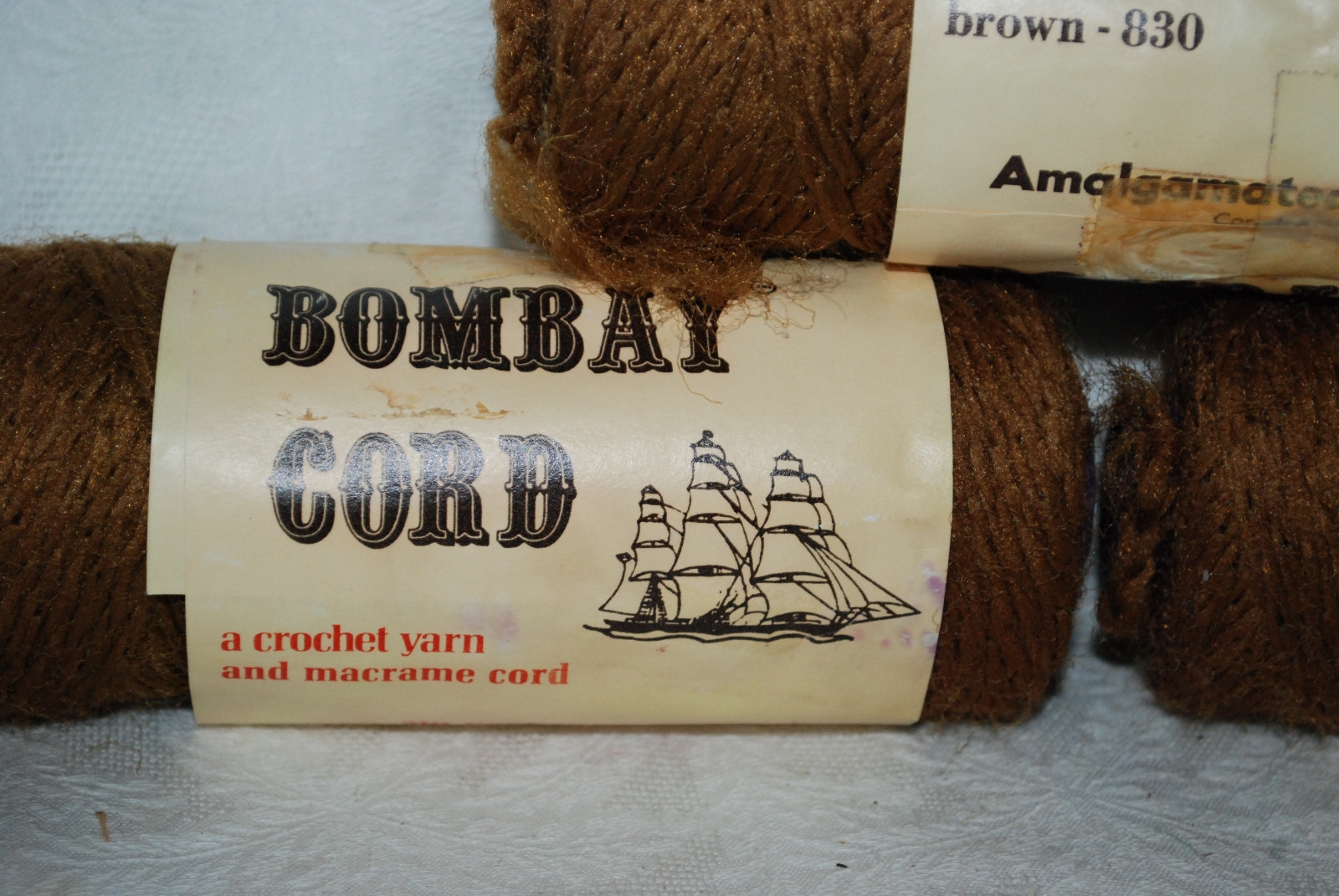 Vintage BOMBAY CORD-Macrame Cord -210 FEET IN A SKEIN 3 SKEINS