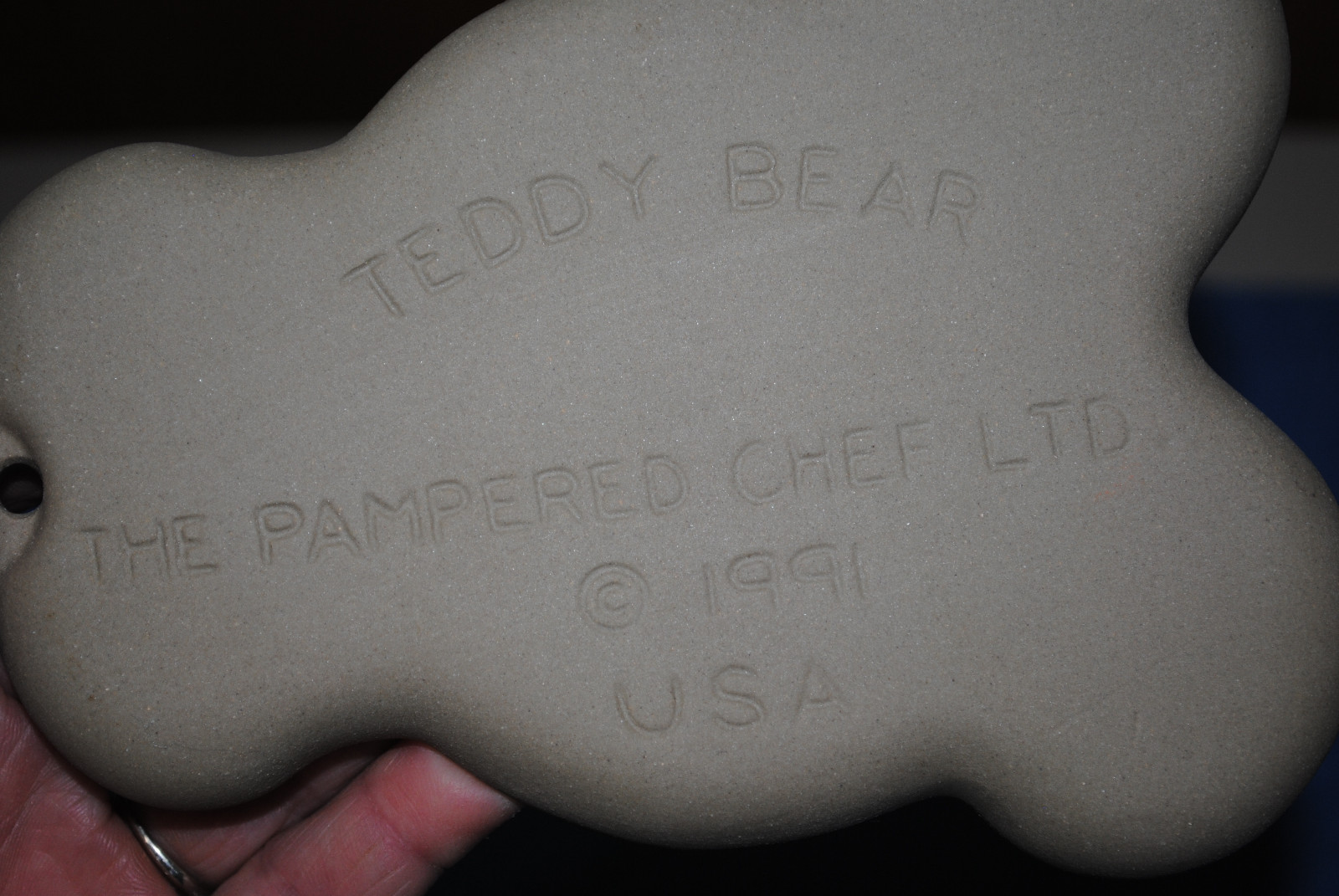 Vtg TEDDY BEAR The Pampered Chef 1991 USA Cookie Mold Chocolate Candy Crafts Art