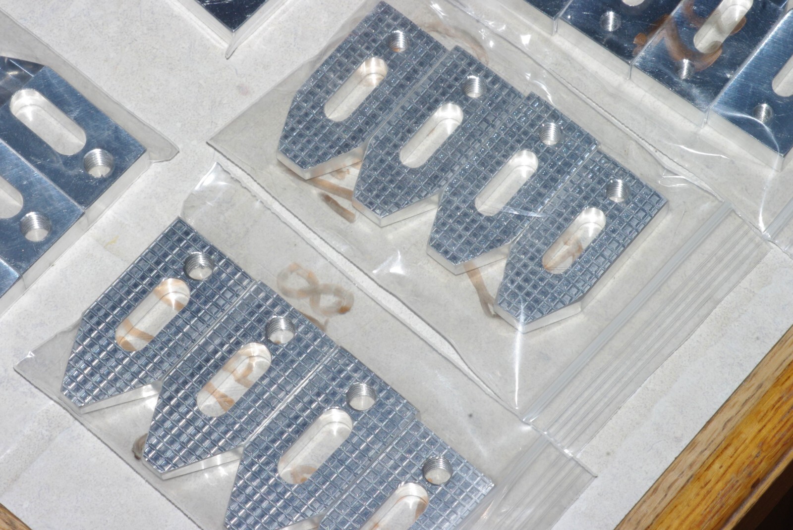 SET OF 2 ALUMINUM MACHINE SHOP VISE STOPS FOR CNC OR MANUAL WORK OR HOBBY