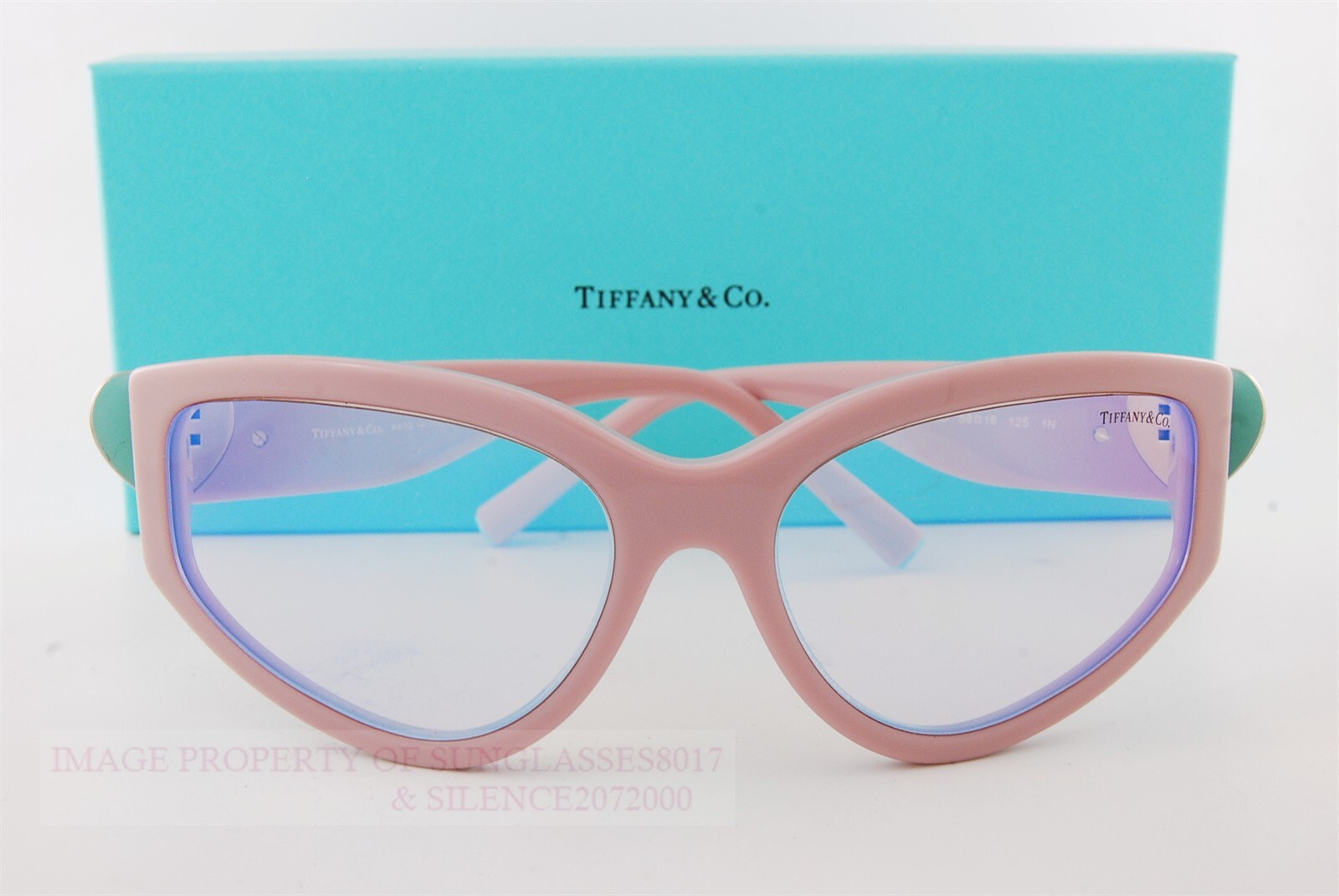 Pre-owned Tiffany & Co Brand . Sunglasses Tf 4217 8393/mu Pink/blue Mirror Women