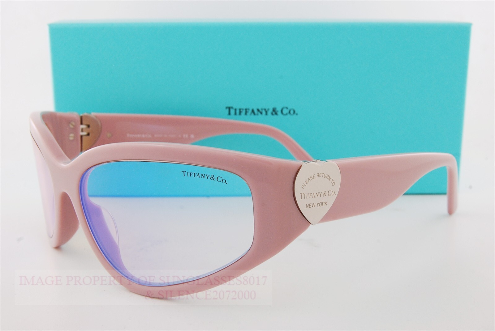 Pre-owned Tiffany & Co Brand . Sunglasses Tf 4217 8393/mu Pink/blue Mirror Women