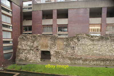 Photo 6x4 View of a section of the Roman Wall in the Barbican Estate Lond c2017