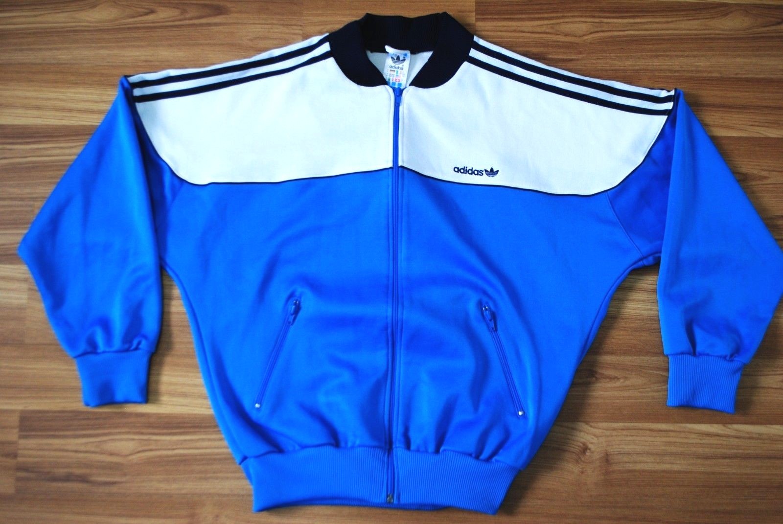 トップス 80s vintage adidas track jersey jacket Vintage 80s Adidas Originals Track Top Jacket Blue Size S