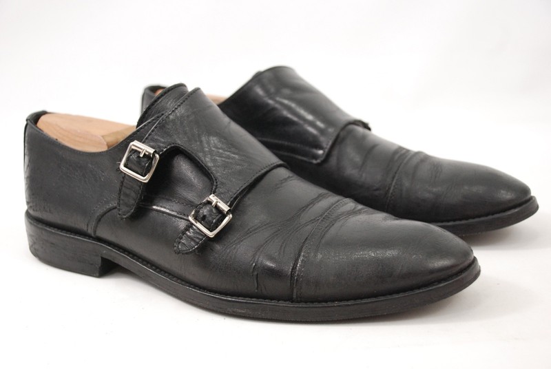 To Boot New York Double Monk Black Leather Monkstrap Shoes  display picture 1