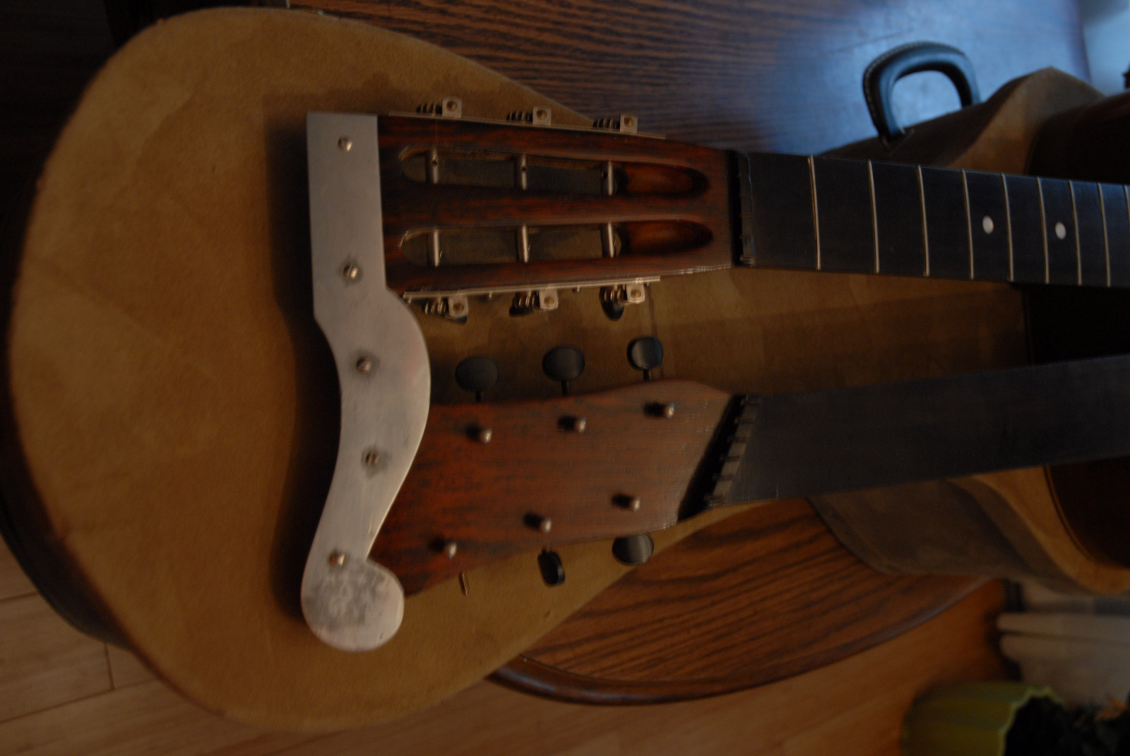 RARE 1915 Supertone Harp Guitar Chicago Double Neck Acoustic 6 & 12 String MINT