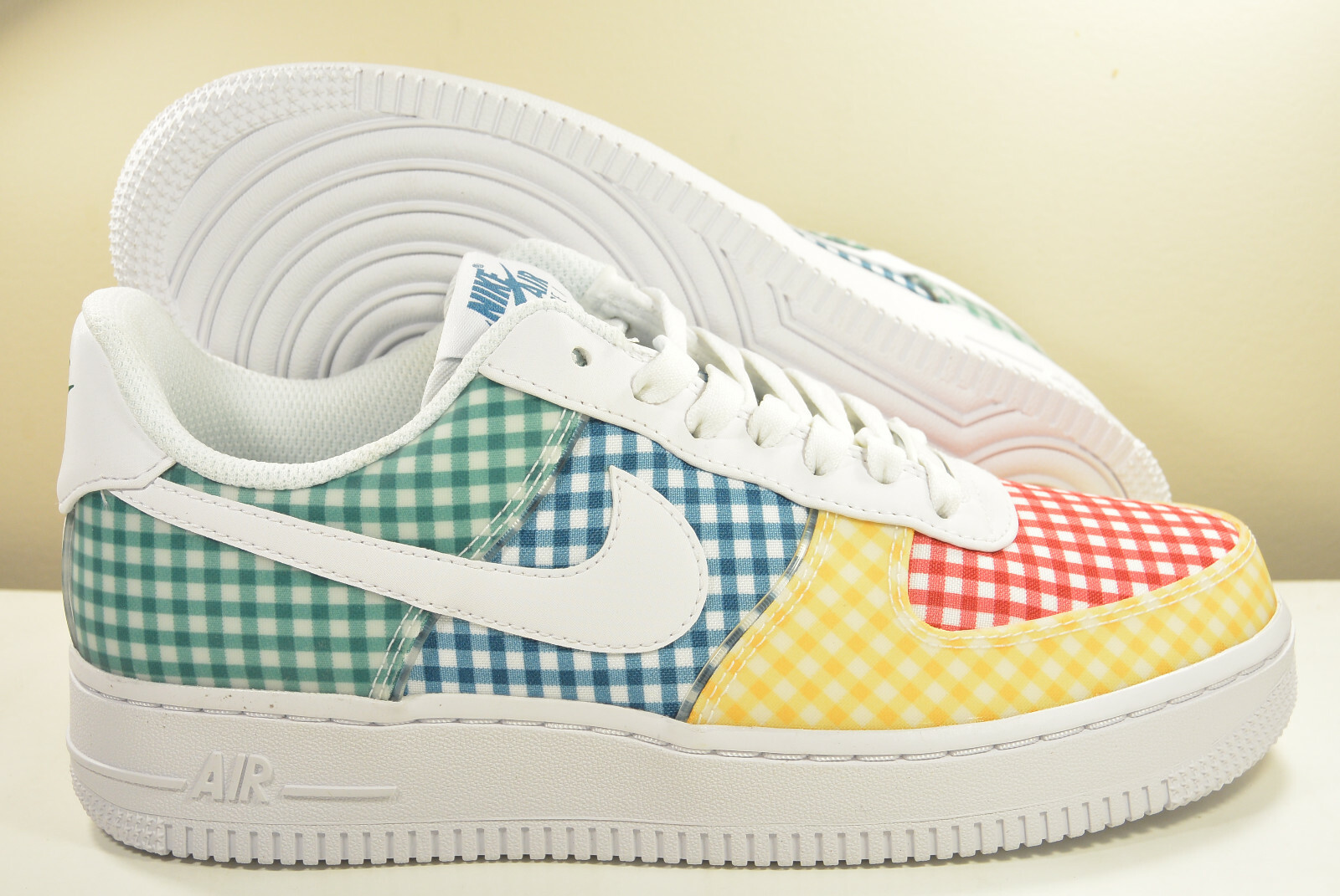 Pre-owned Nike Ds 2019  Air Force 1 Gingham Mystic Green 7