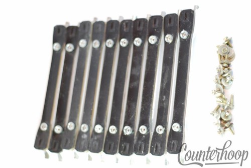 *Premier 10x Bass Drum Lugs White Powder-Coated Vintage 80s +Isolation Gaskets*