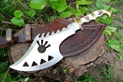  HANDCRAFT STAG ANTLER FULL TANG VIKING CHOPPER HUNTING CAMPING  AXE