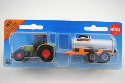 SIKU 1642 CLASS 4wd Tractor KAWECO Vacuum Tanker MINT on Card