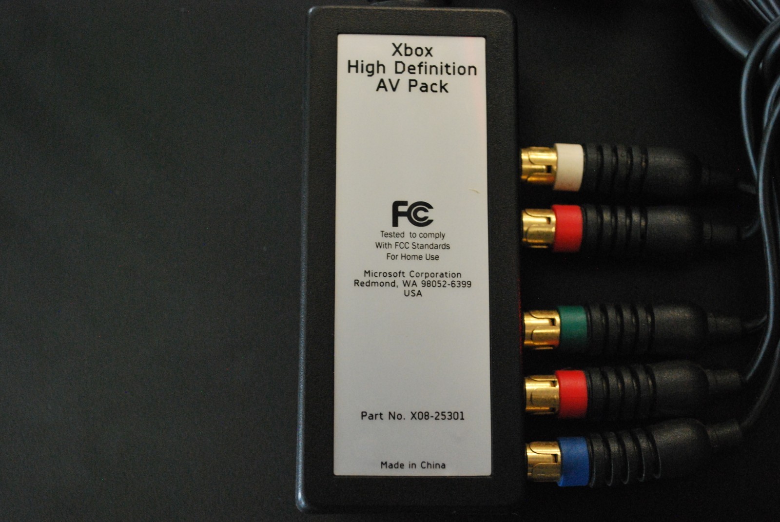 Microsoft Xbox Original Official Xbox High Definition AV Pack HD Component Cable
