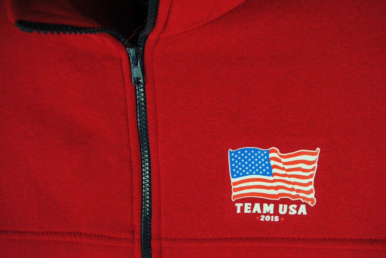 Team USA  Fleece Zip Up Adult Jacket Mens Size Medium Red