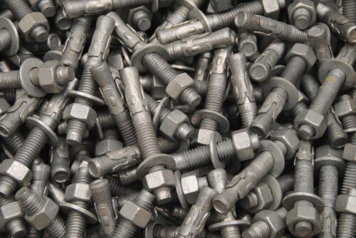 (25) Galvanized Concrete Wedge Anchor Bolts 1/2 x 3-3/4 Includes Nuts & Washers