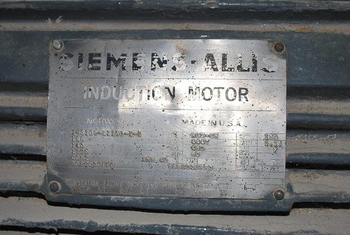 Siemens-Allis #130, HP:125, Rpm:1775, Frame:444T Motor - USED