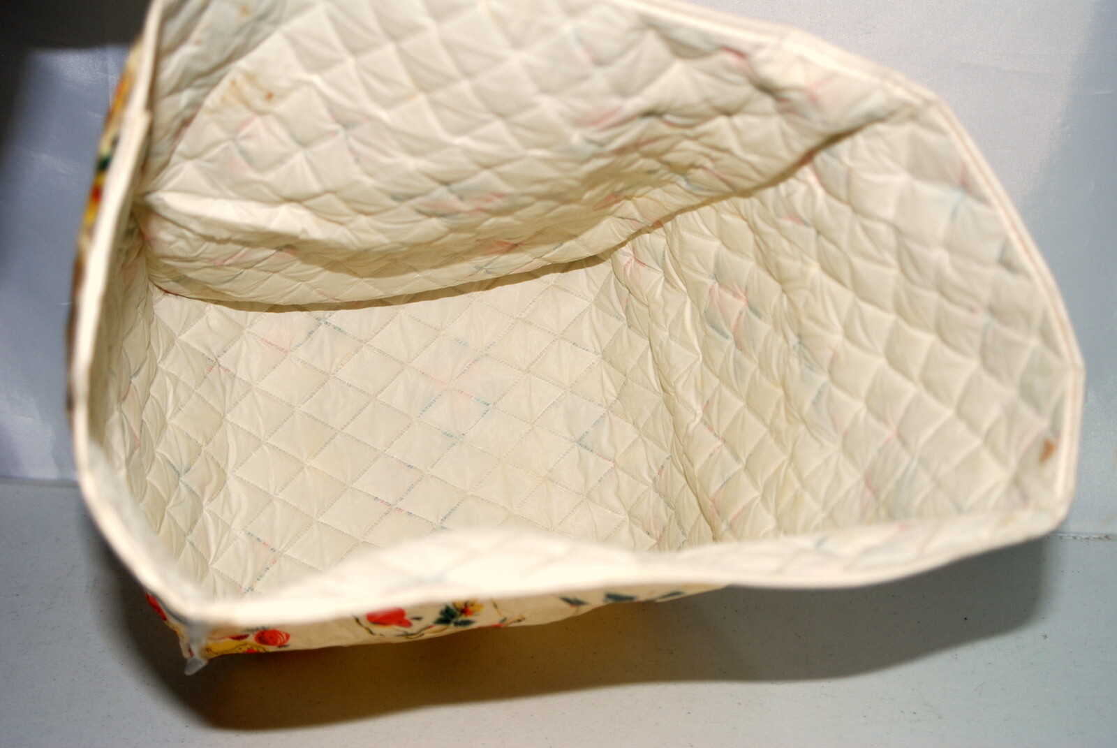 Vintage Blender Cover Vinyl Fruits Veggies Design Retro Kitchen Orange Yellow