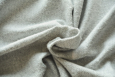 WOOL CASHMERE LIGHT GREY HERINGBONE BOUCLE MADE IN ITALYFOR GIRGIO ARMANI A18