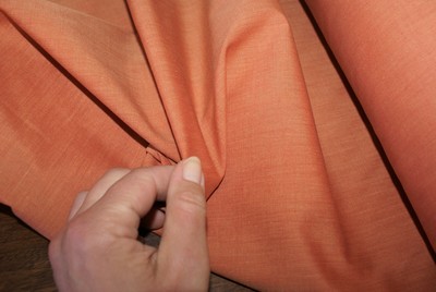 1M 'TEXTURED WASHED ORANGE' COTTON BLEND SHIRTING FABRIC