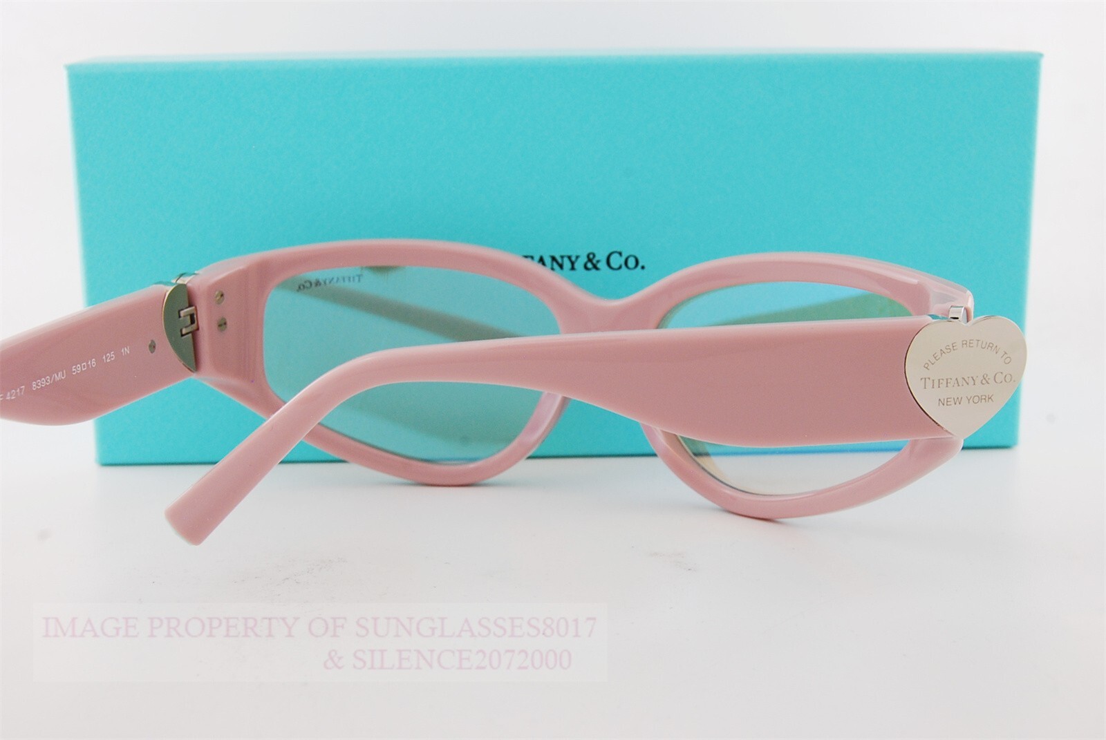 Pre-owned Tiffany & Co Brand . Sunglasses Tf 4217 8393/mu Pink/blue Mirror Women