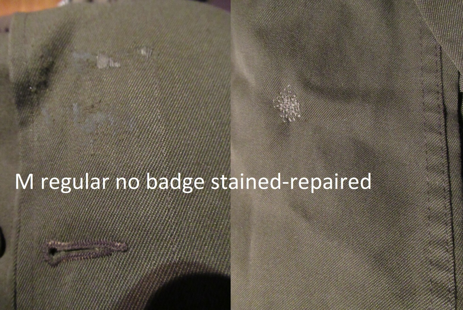 Vintage 1980s Austrian army fieldshirt shirt jacket olive khaki military mens