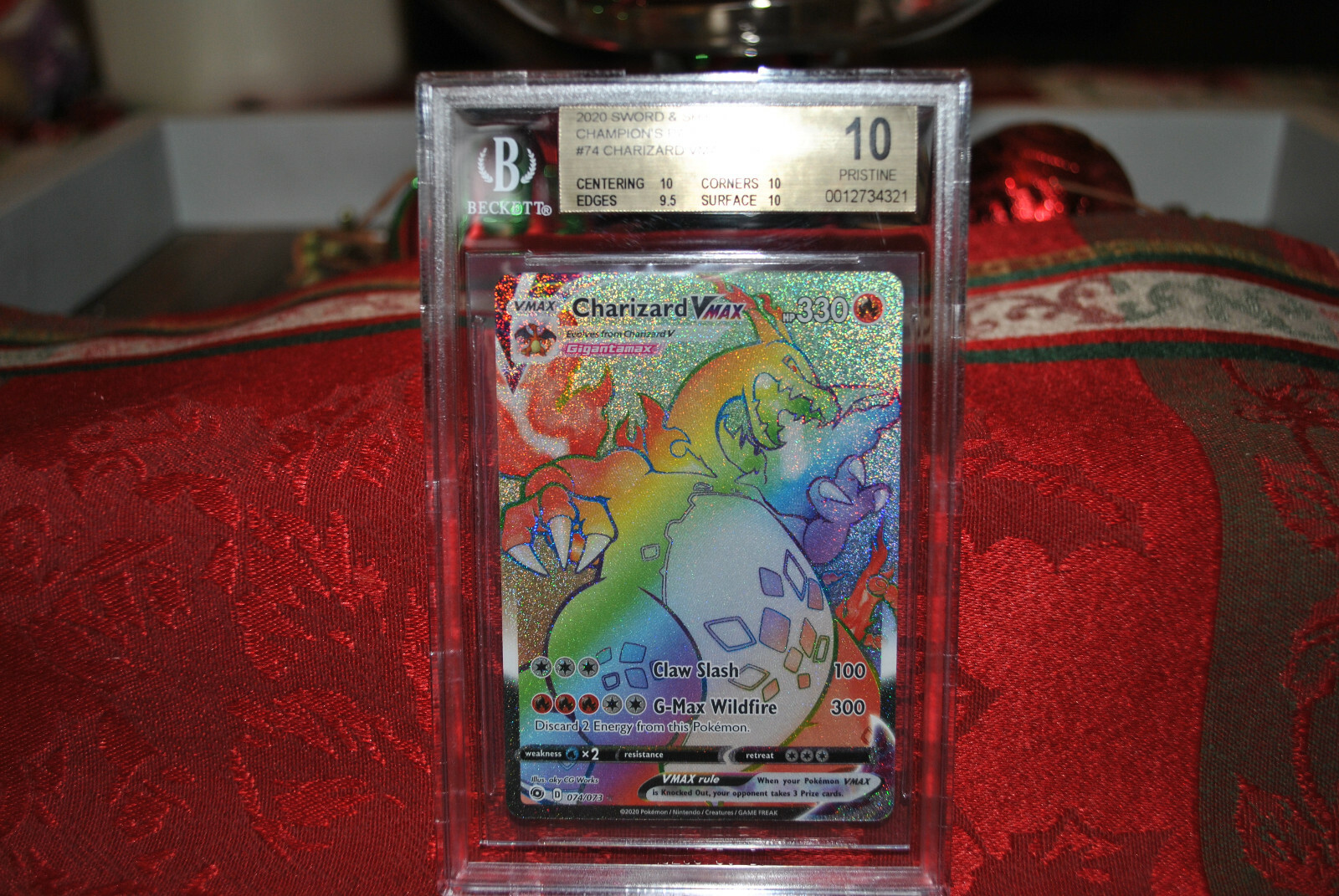 こくばバドレックスVMAX HR SA BGS10 PRISTINE Pokemon Champion's Path CHARIZARD VMAX BGS 10 BGS10 PRISTINE