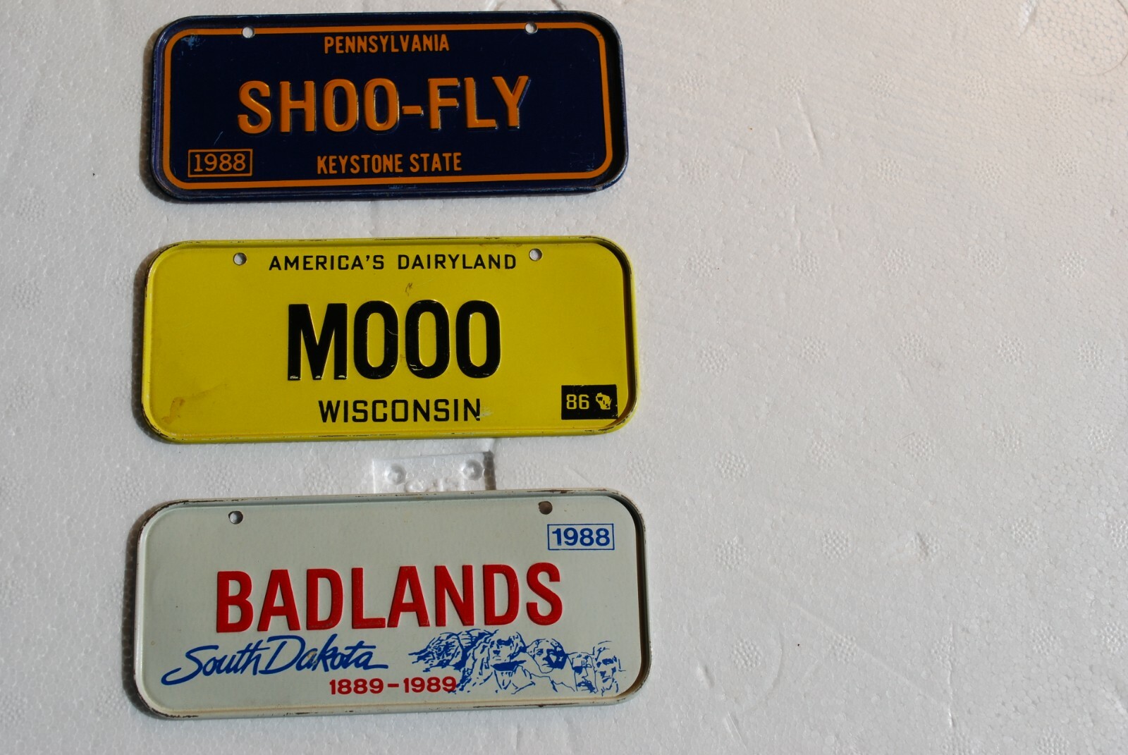 1980s  POST CEREAL MINI MINIATURE BICYCLE LICENSE PLATES LOT x13