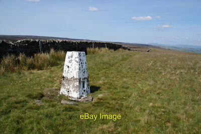 Photo 6x4 Trig point on Burn Fell Wood House In the distance are Inglebor c2011