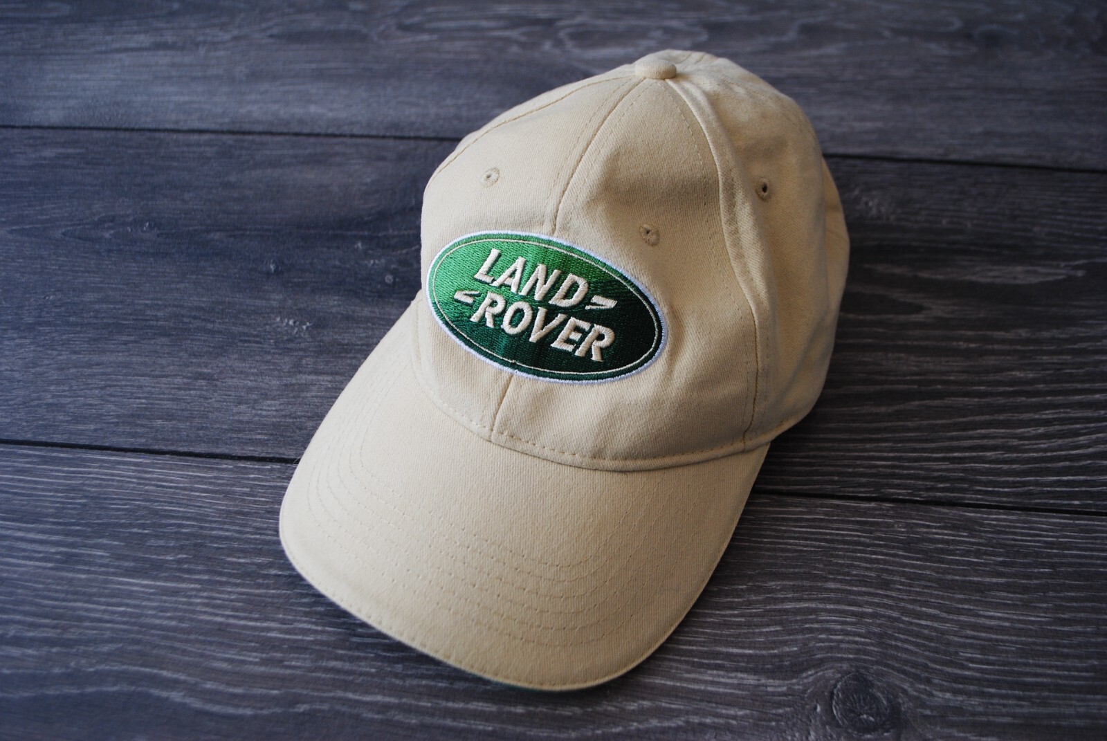 LAND ROVER HAT CAP BEIGE COLOR GREEN LOGO ADJUSTABLE