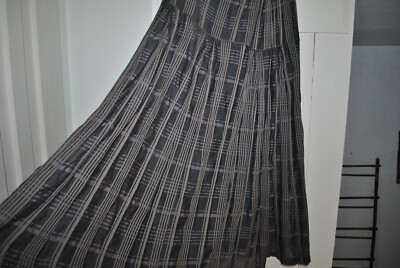 Krista Larson Skirt ~ Gray & Tan Cotton Silk Blend One Size Made in the USA