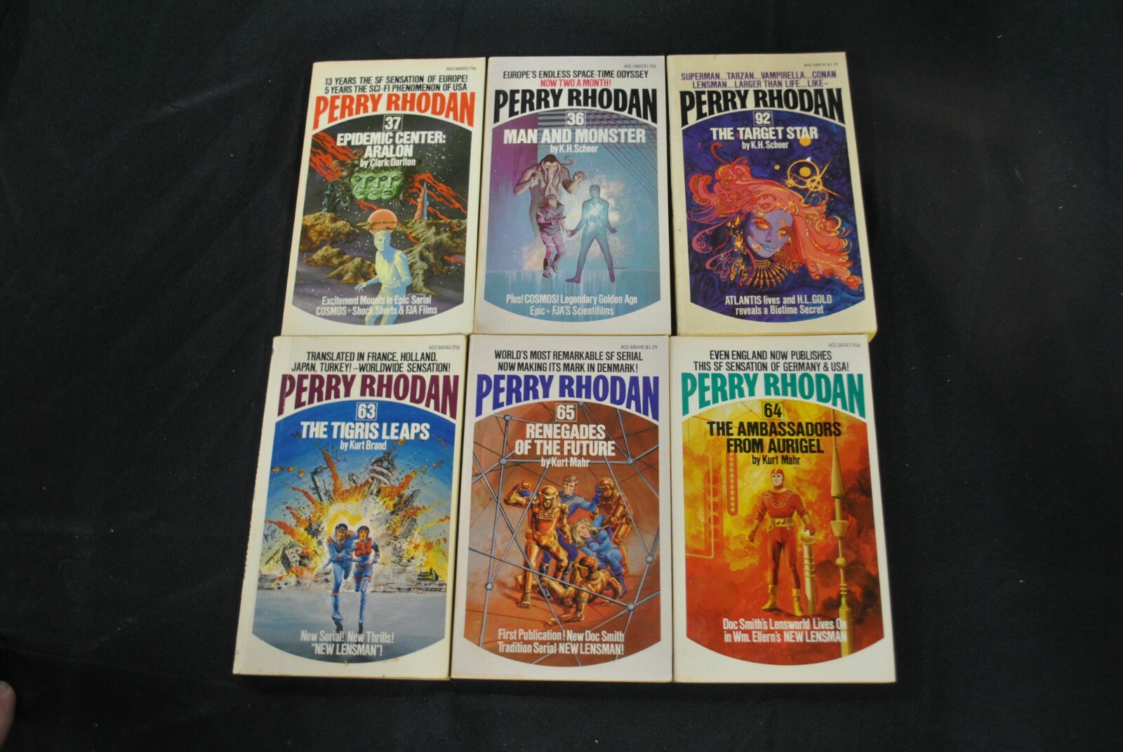 Perry Rhodan Science Fiction Paperback Lot of 6 37/36/92/63 Perry Rhodan Science Fiction Paperback Lot of 6 37/36/92/63