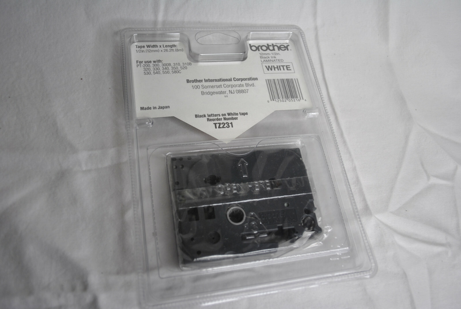 Brother TZ Tape P-touch 12mm 1/2