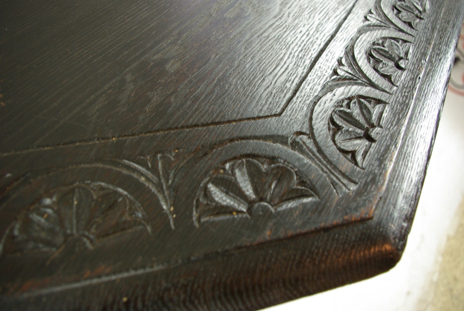 Antique Side Table, Jacobean Oak Octagonal Center Table, Scotland 1890s, B1363