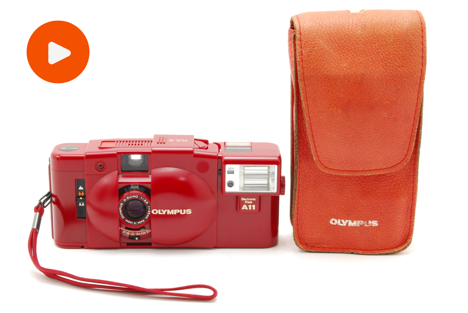 ■完動品　OLYMPUS XA2 A11 レッド Rare! Exc+5] Olympus XA2 RED Point ＆ Shoot Film Camera A11