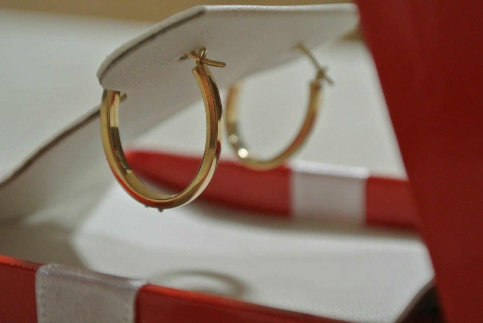 Macy's Diamond Accent Earrings 14k Yellow  Gold Hoops