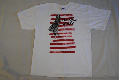MADINA LAKE WOMAN RED STRIPES T SHIRT NEW OFFICIAL BAND GROUP RARE