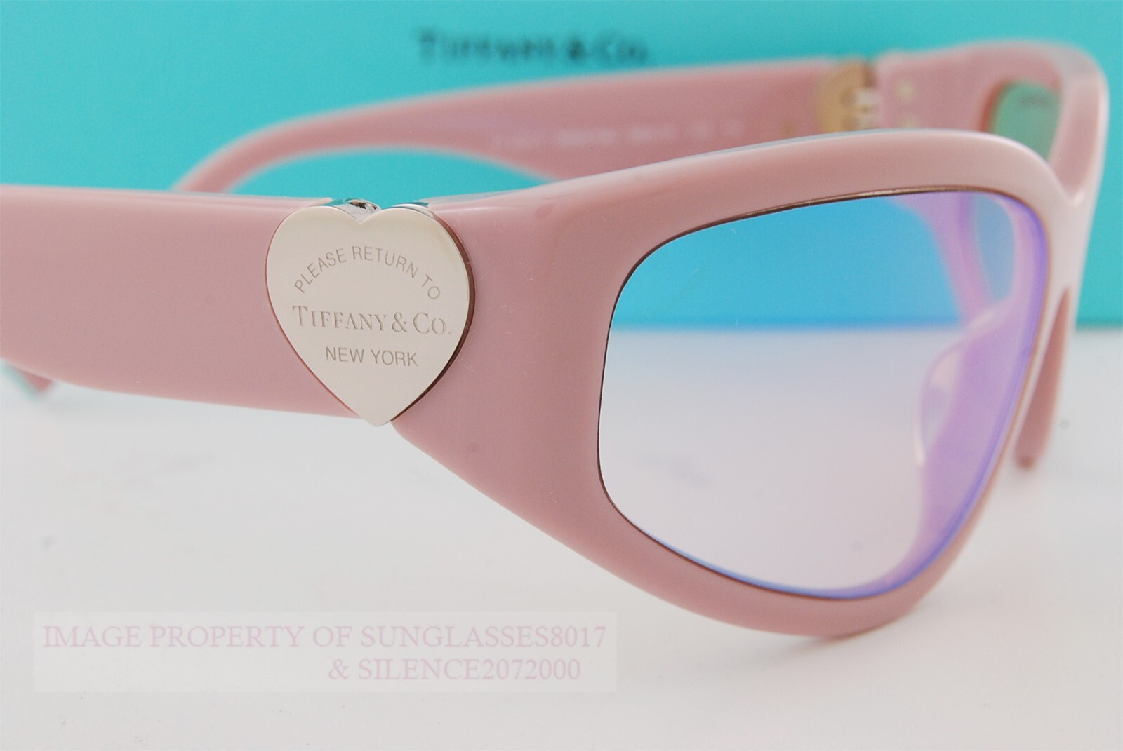 Pre-owned Tiffany & Co Brand . Sunglasses Tf 4217 8393/mu Pink/blue Mirror Women