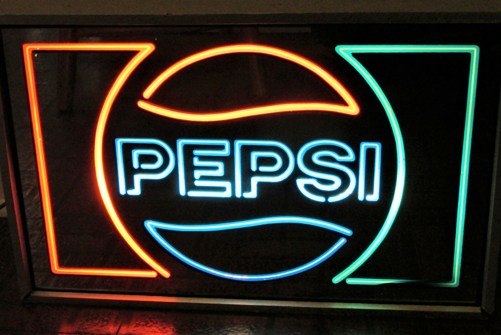 非売品　PEPSI ペプシ ネオン サイン Vintage Electrical Fluorescent Pepsi-Cola Advertising Sign