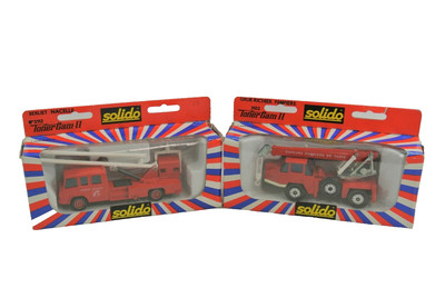 Solido Toner Gam II Berliet Nacelle Diecast Red Fire Truck Road Crane Lot France