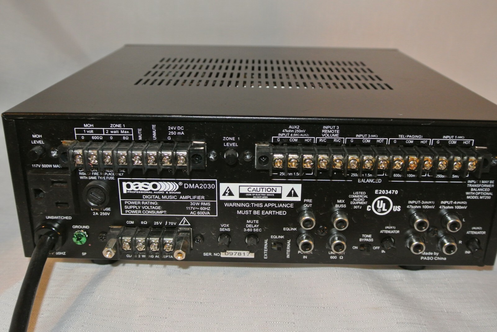 Paso Digital Music Amplifier DMA2030--Mint--