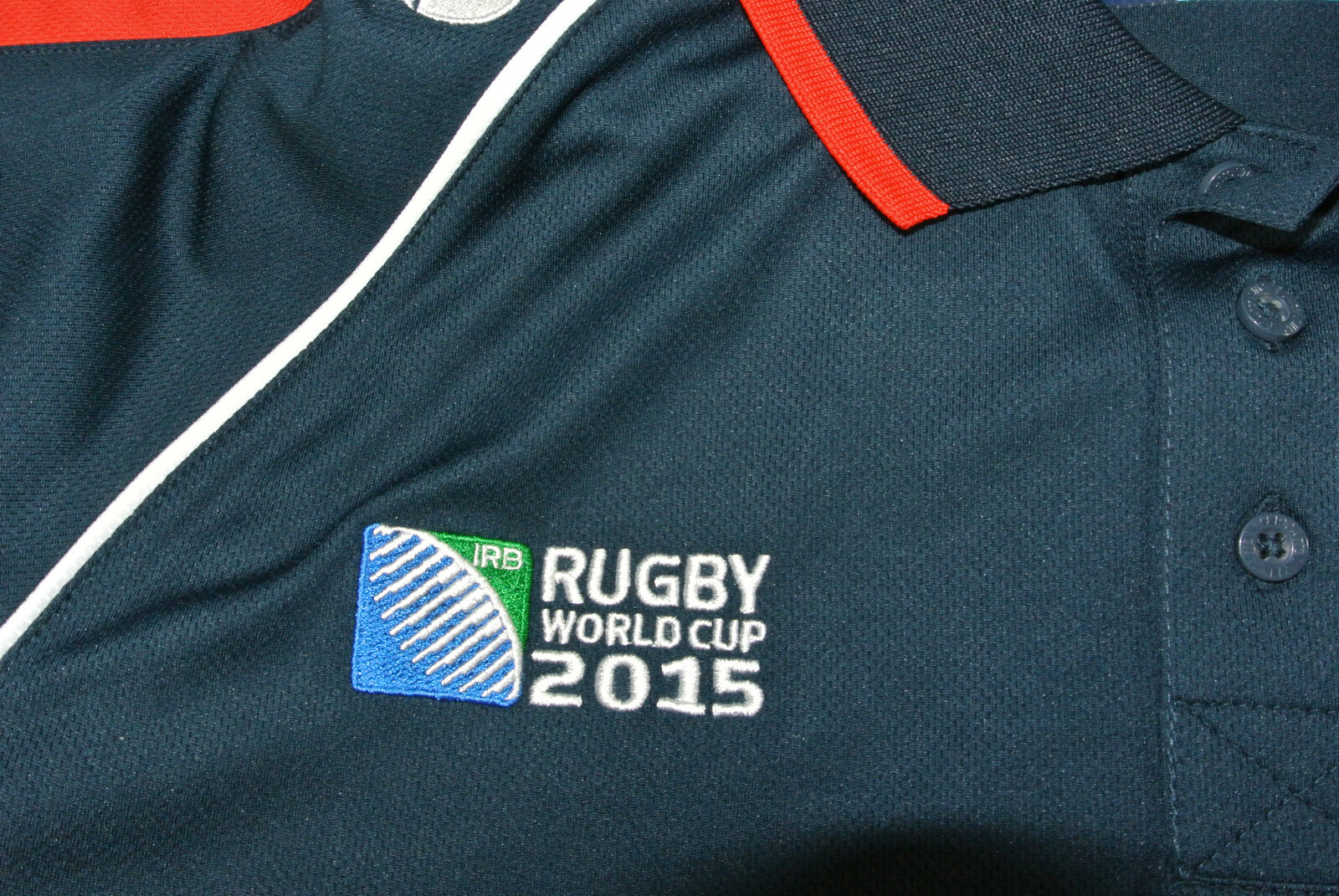 England Rugby World Cup Canterbury 2015 Polo Shirt XL Blue EUC