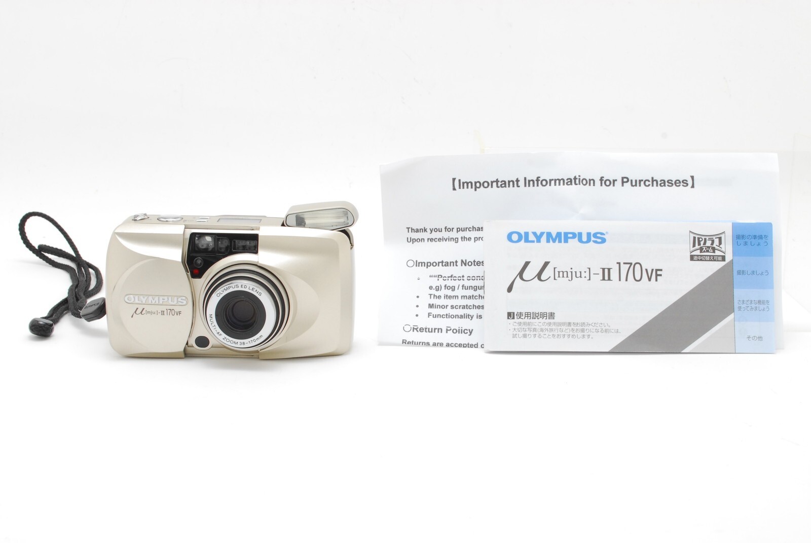 MINT】Olympus mju II 170 VF AF 35mm Compact Point & Shoot