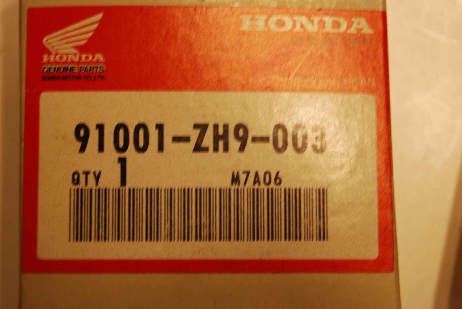 Honda Bering 91001-ZH9-003 NOS