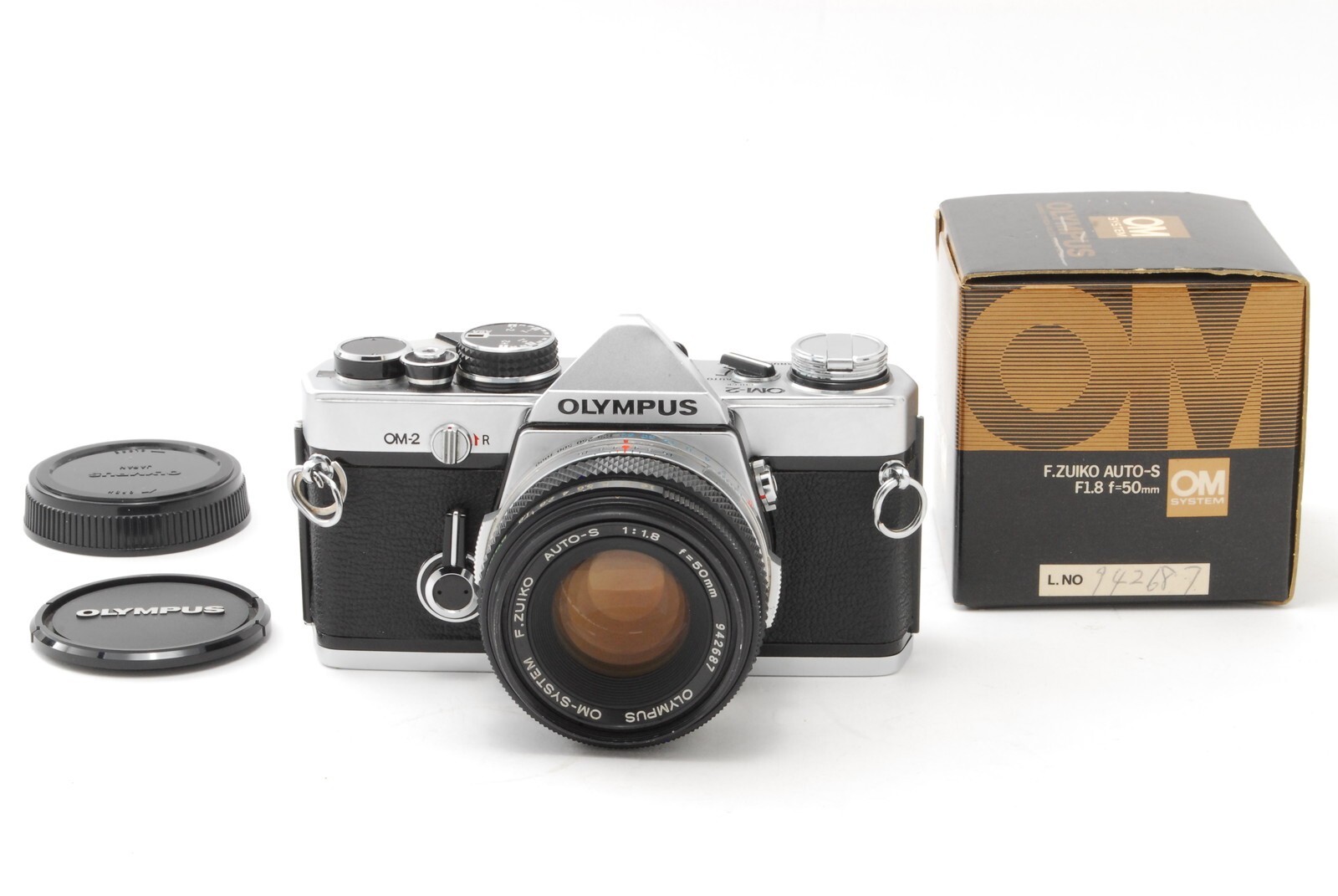 Exc+5] Olympus OM-2 silver 35mm Film Camera F.Zuiko Auto-S