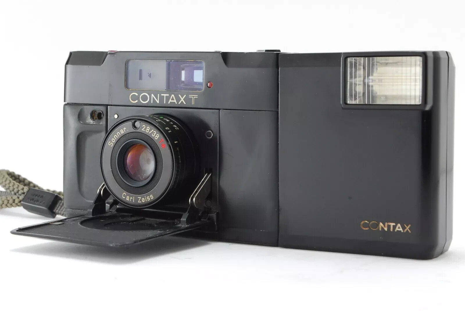 CONTAX T + T14 フラッシュ KYOCERA 中古】CONTAX コンタックス T ブラック + T14 エレクトロニック